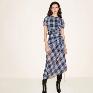 Maje Rancha Ruffled Ruched Dress